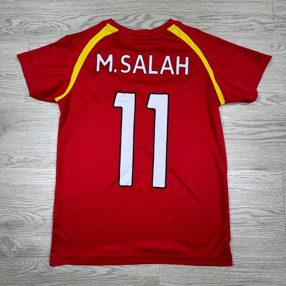 Liverpool FC Kids Jersey Mohamed Salah 11 Red Soccer Shirt Size 10/11 Yrs LFC